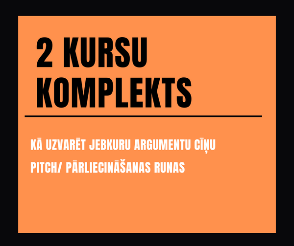 Pārliecināšanas mākslas 2 kursu komplekts