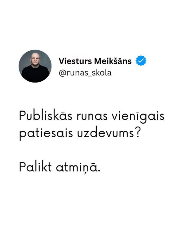 Instagram ieraksts @runas_skola